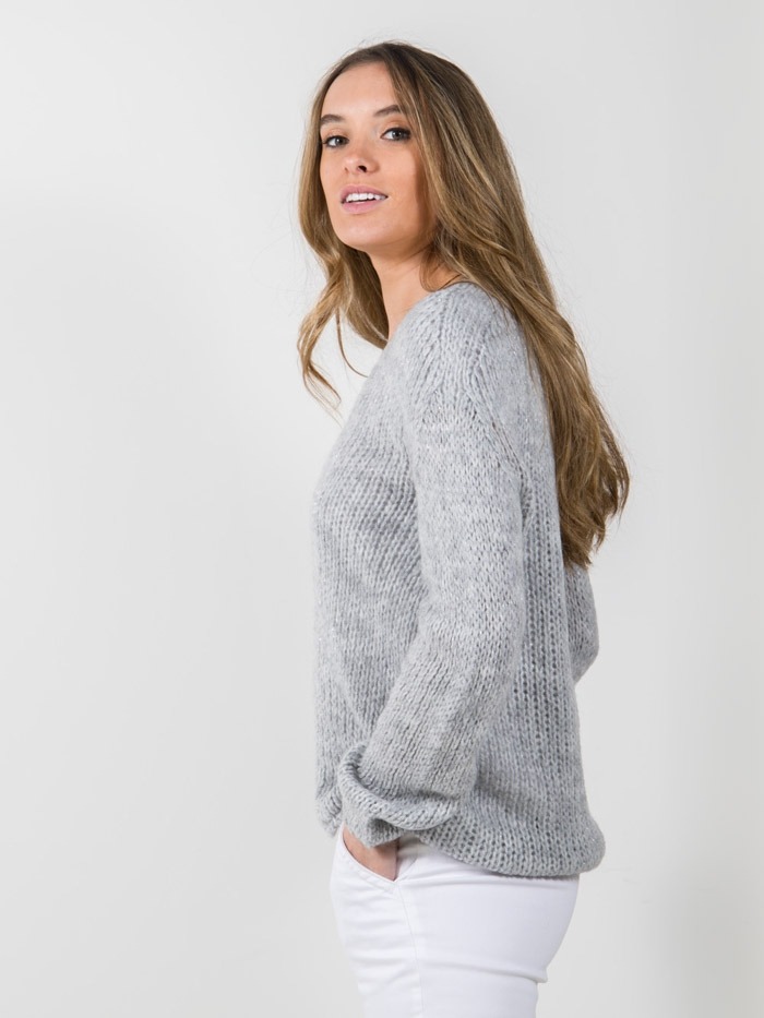 Jersey Punto Brillo Mujer Gris 4x4woman