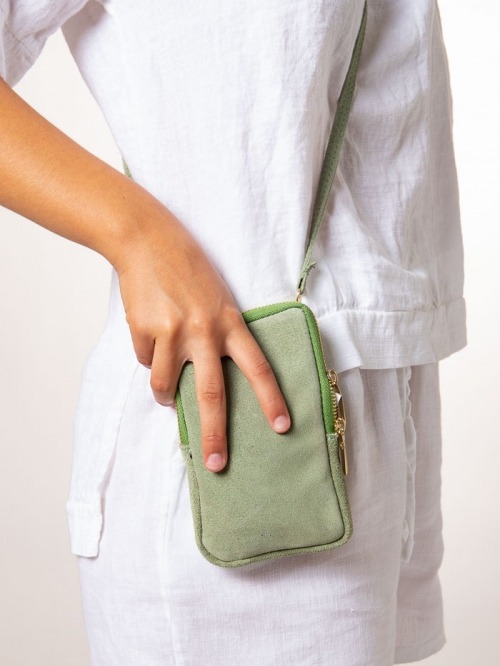 Porta movil mujer Verde