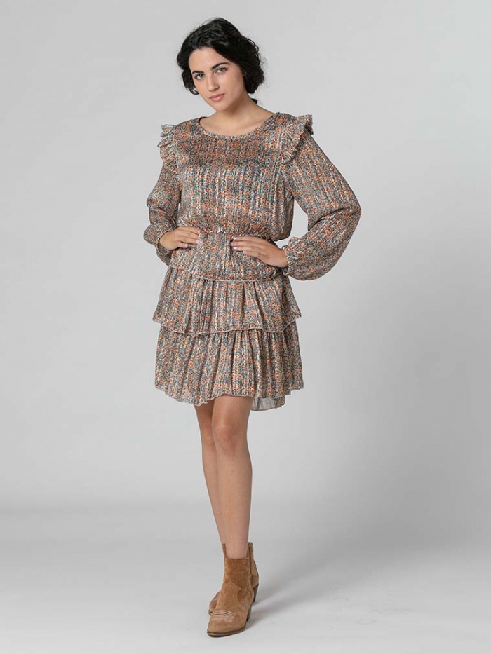 glitter ruffle dress