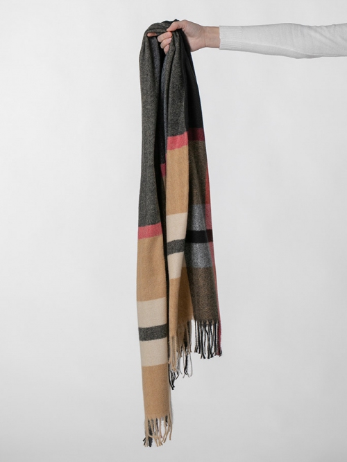 Bufanda lana cuadro burberry Negro