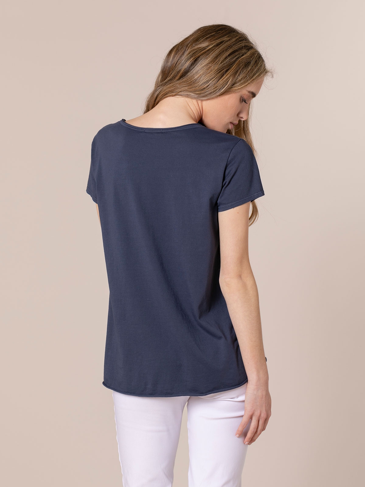 camiseta azul marino mujer