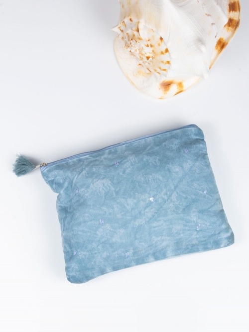 BOLSITO CARTERA ESTAMPADO CEBRAS Light Blue