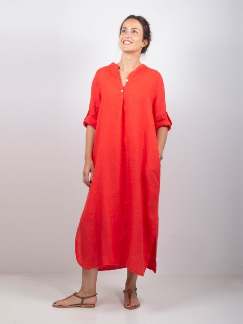 VESTIDO LARGO OVERSIZE ROJO