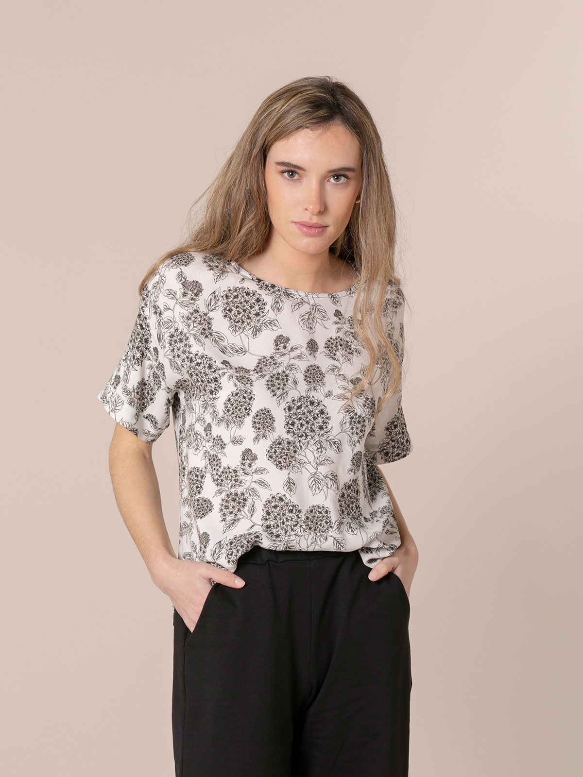 blusa estampada mujer