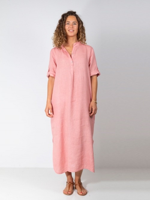 VESTIDO LARGO OVERSIZE ROSA
