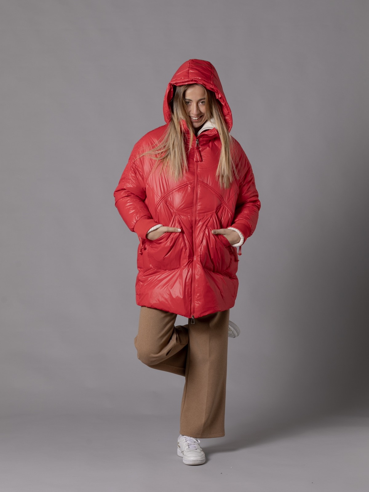 Plumifero impermeable 100 plumón Rojo