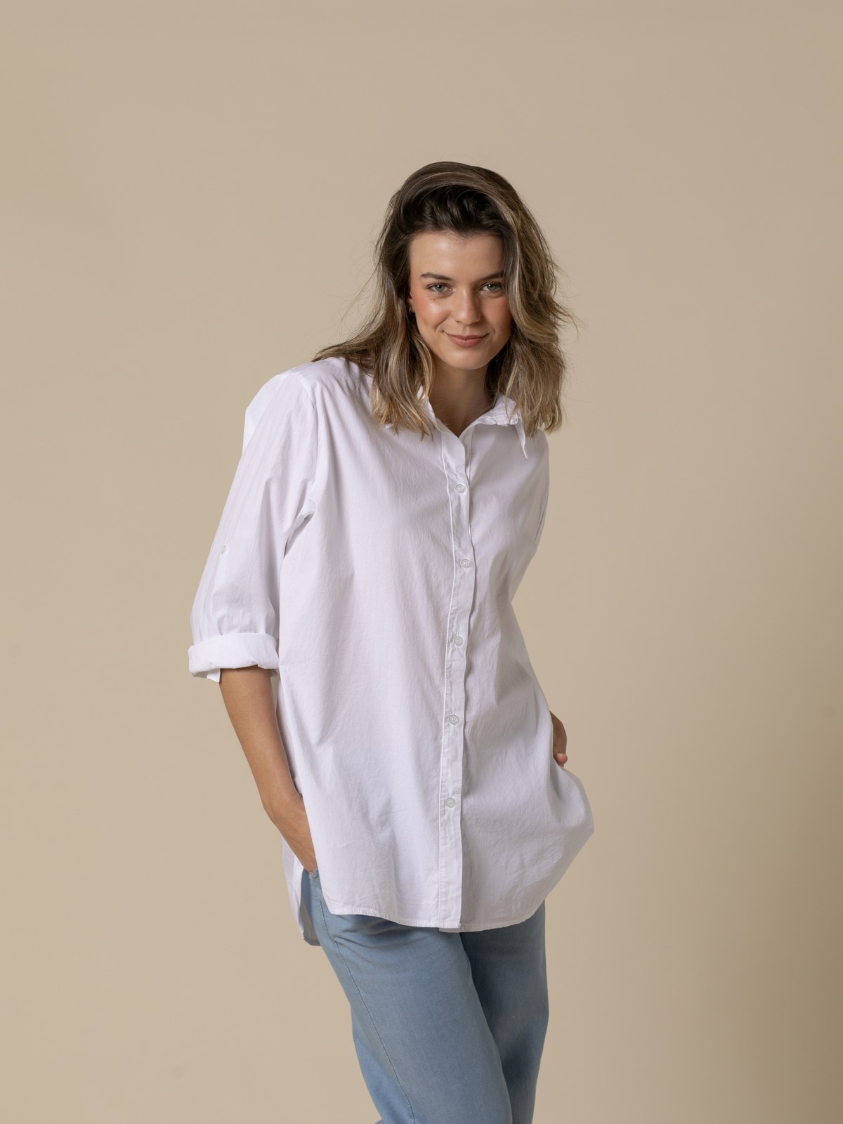 Woman 100% cotton shirt  Whitecolour