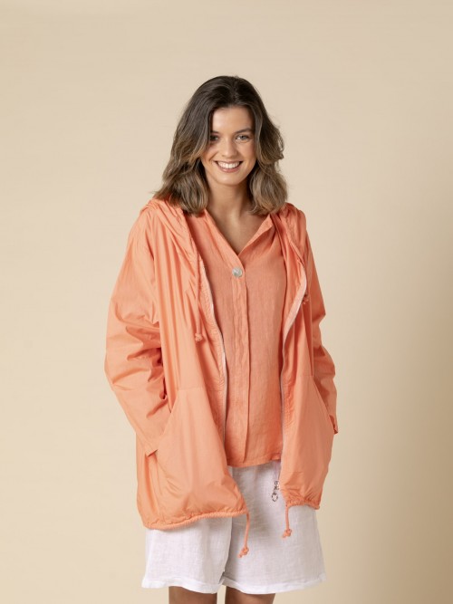 Woman Overcoat cotton 100% casual style  Orangecolour