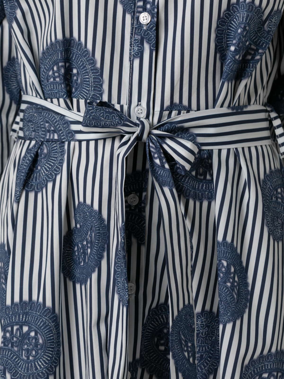 Vestido largo camisero 100% algodón color Azul Marino