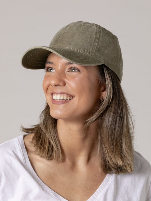 Woman Trendy washed cap  Khakicolour