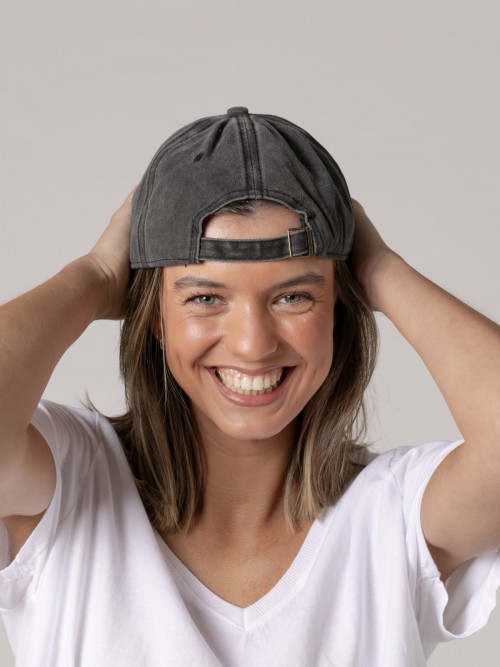 Woman Trendy washed cap  Blackcolour