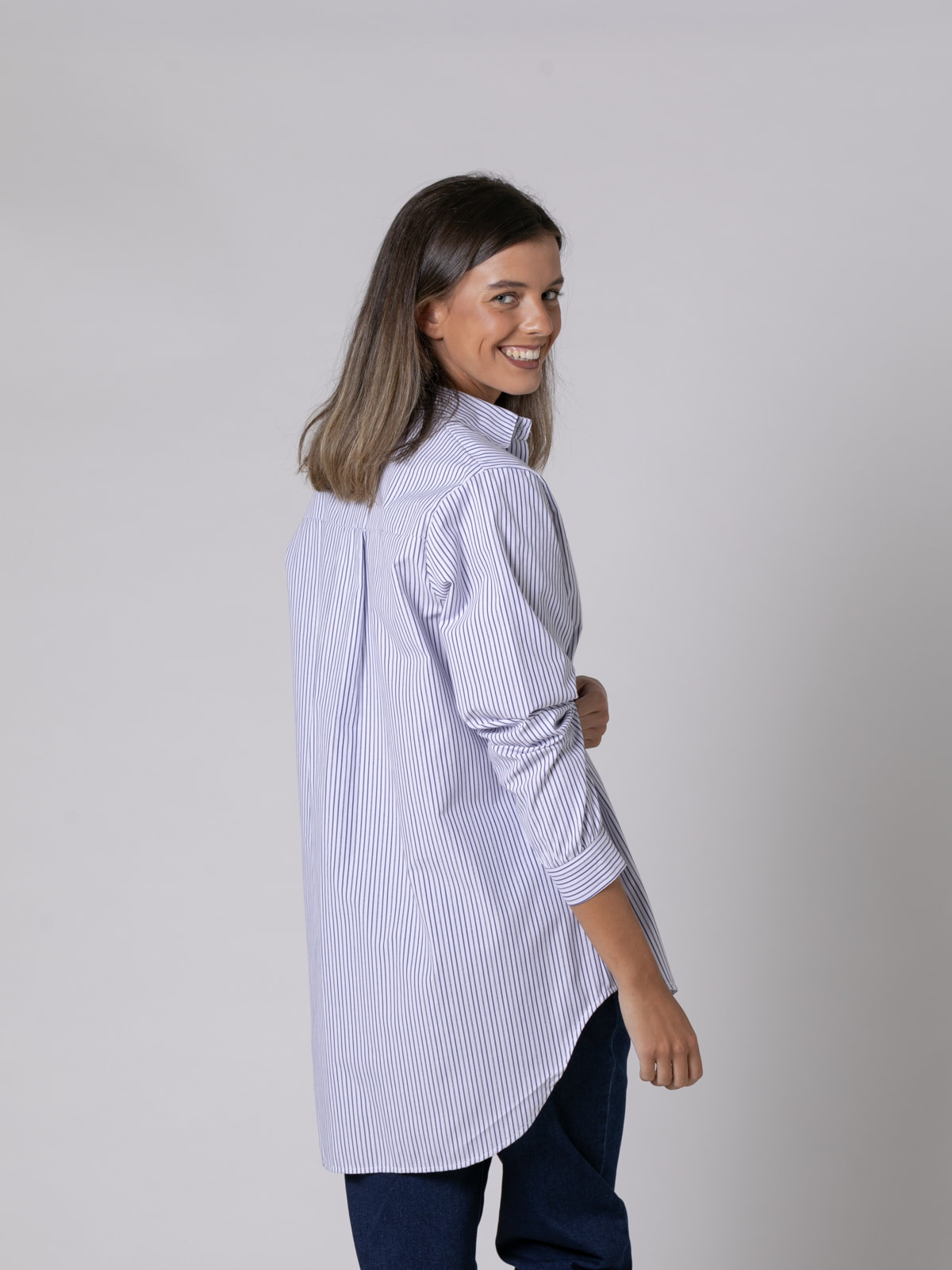 Striped cotton shirt  Blue colour