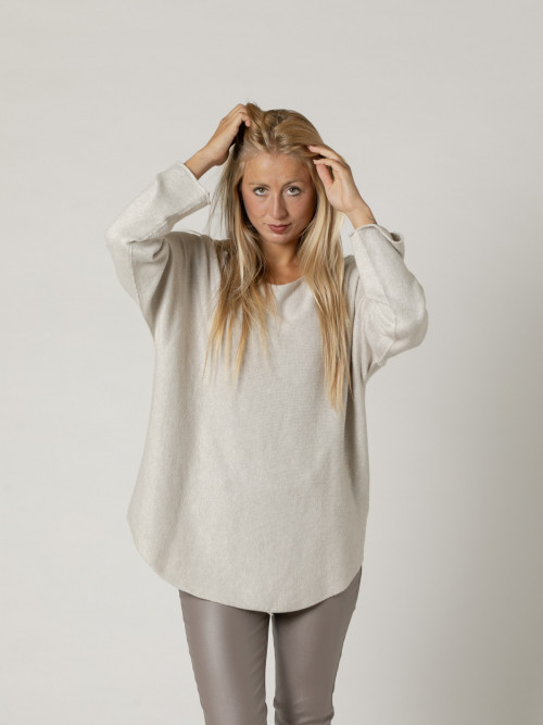 Woman Must-have boat neck sweater  Beigecolour