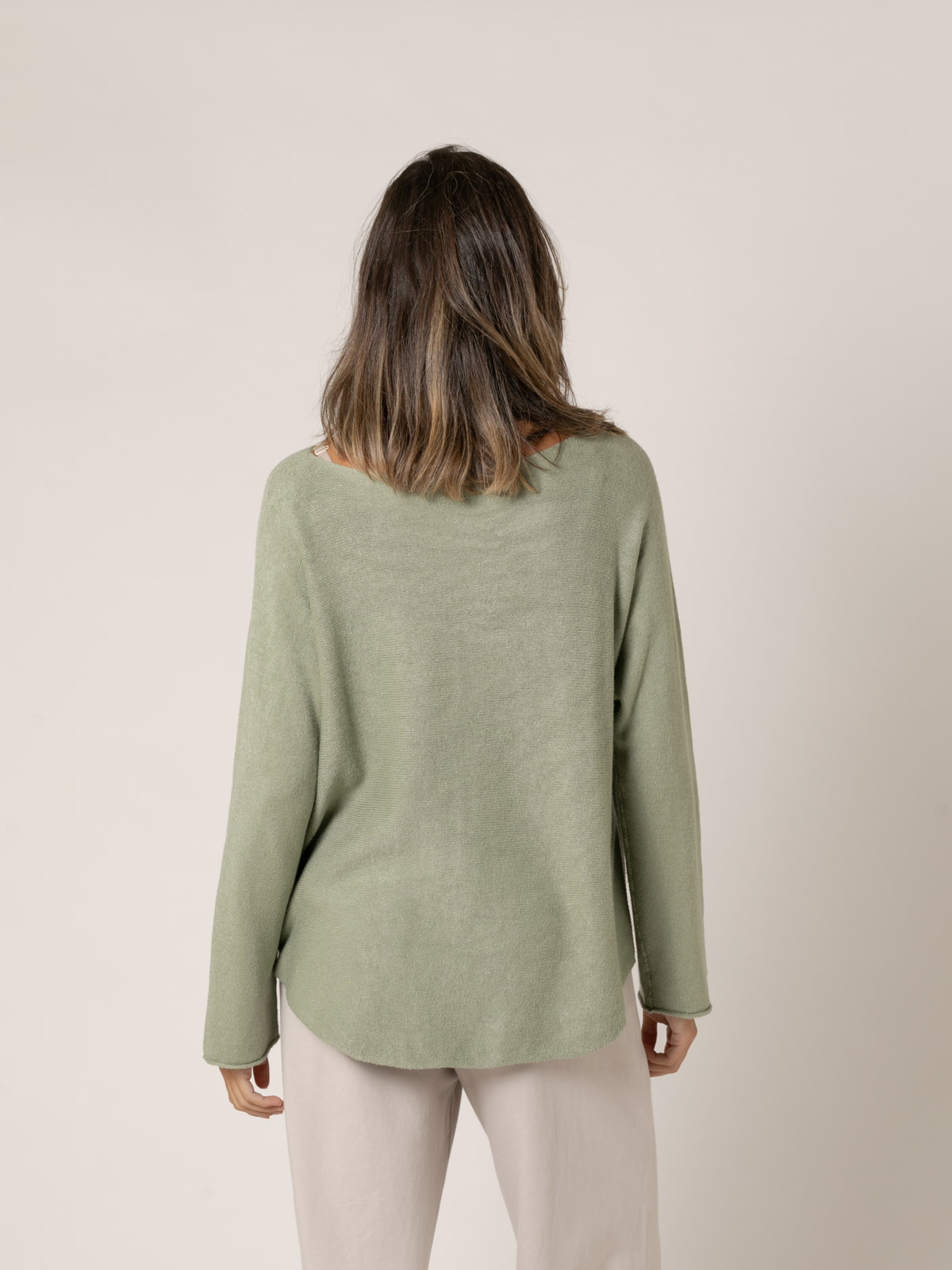 Woman Must-have boat neck sweater  Khakicolour