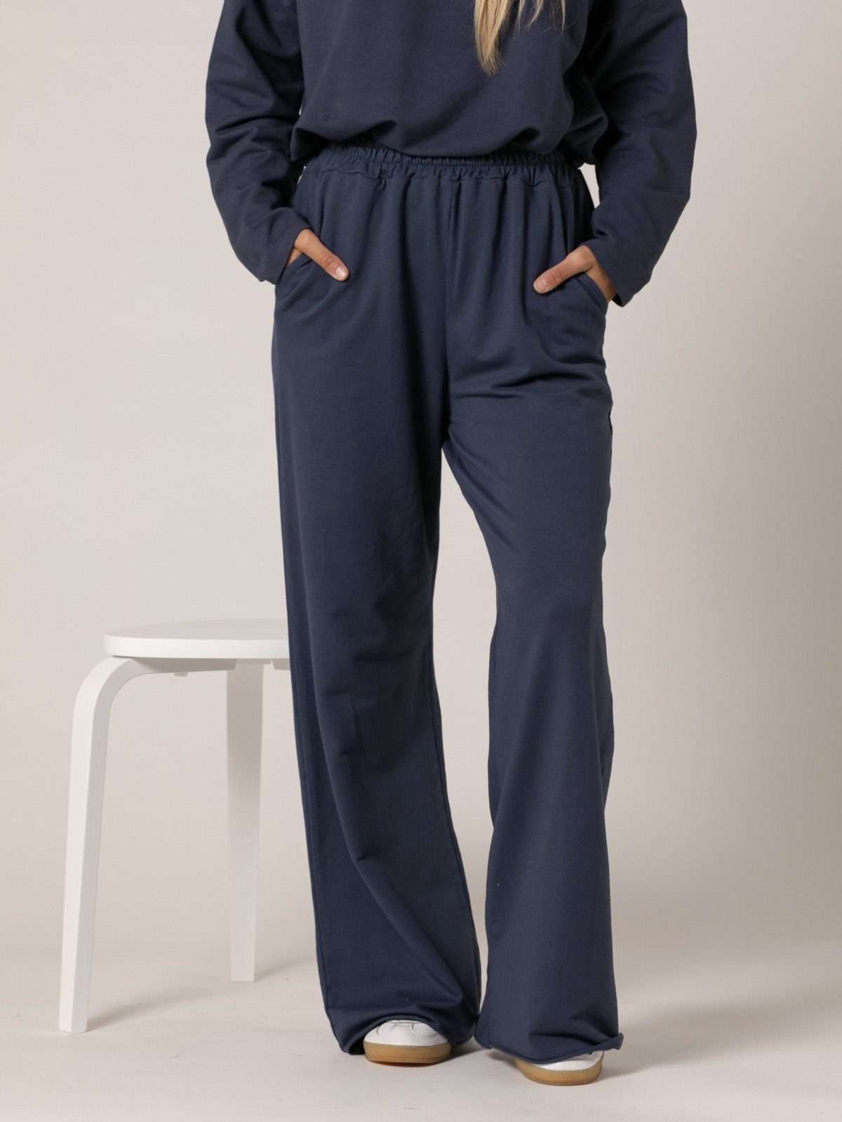 Woman Confy 100% cotton pants  Blue Navycolour