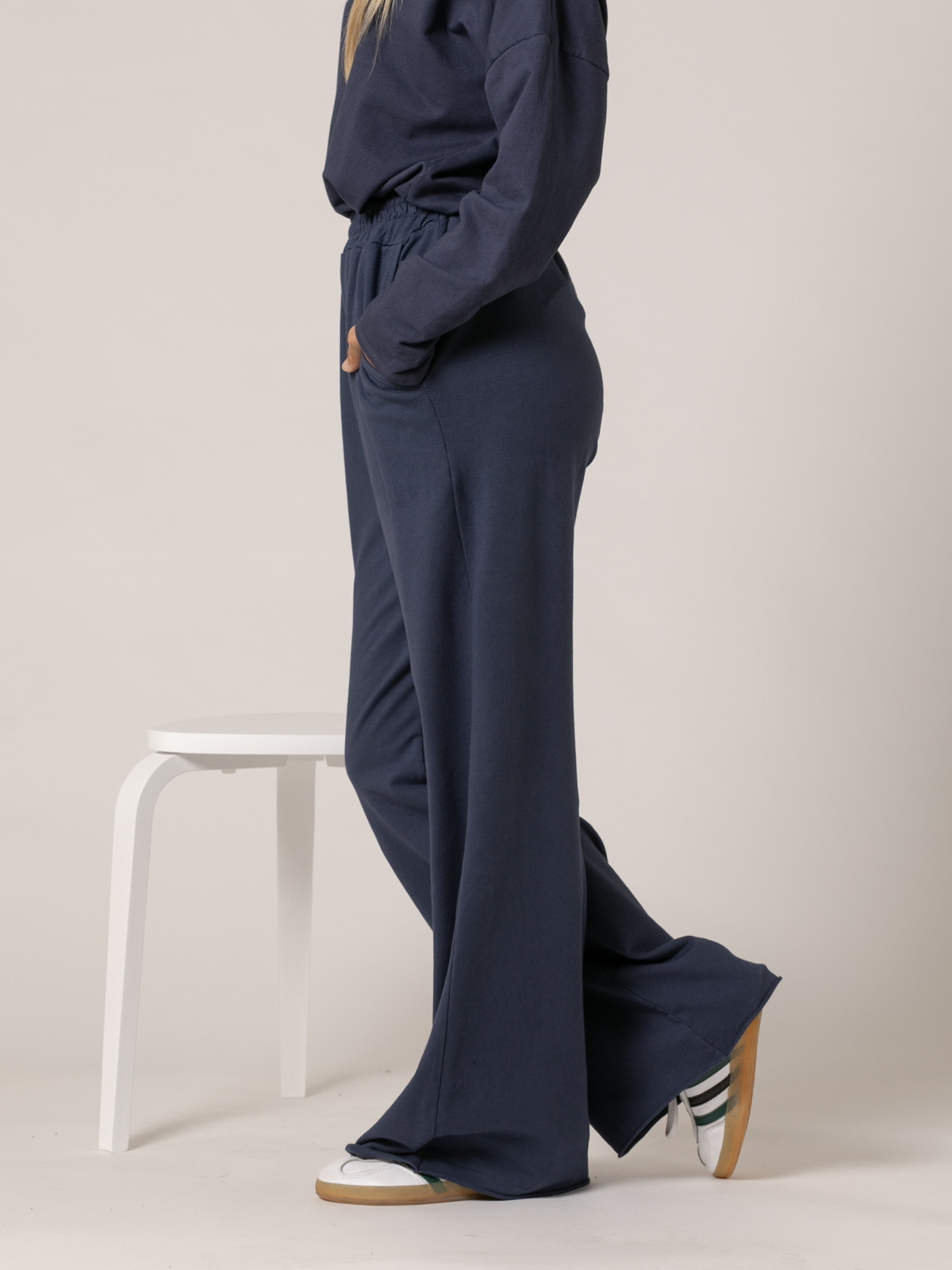 Woman Confy 100% cotton pants  Blue Navycolour