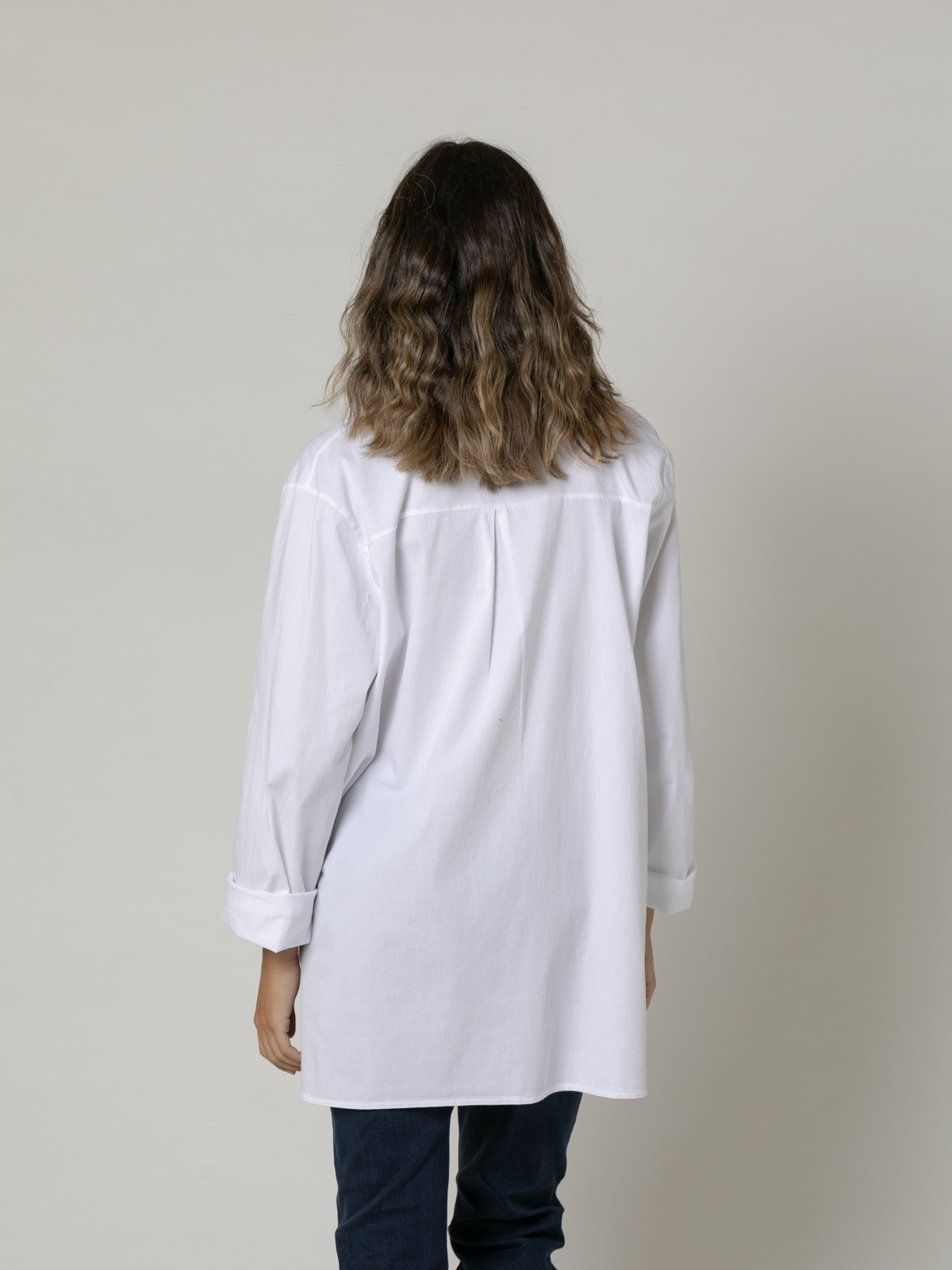 Camisa must popelin cotton color Blanco