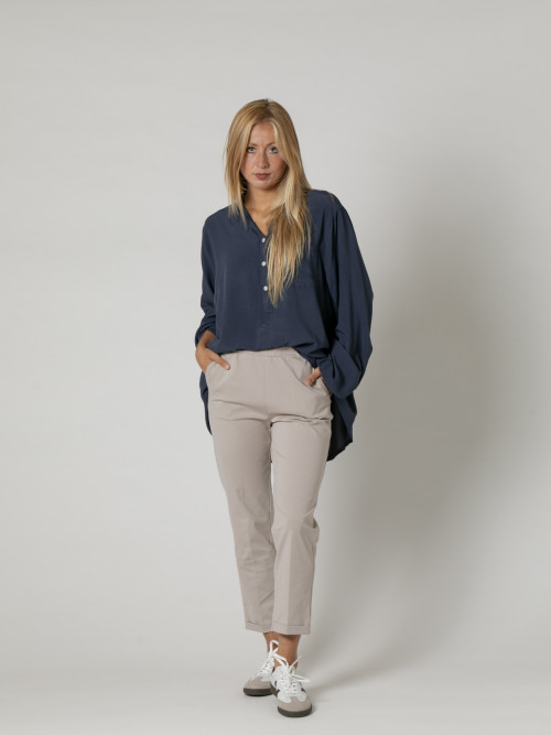 Woman Comfy pants with cuffs  Stonecolour