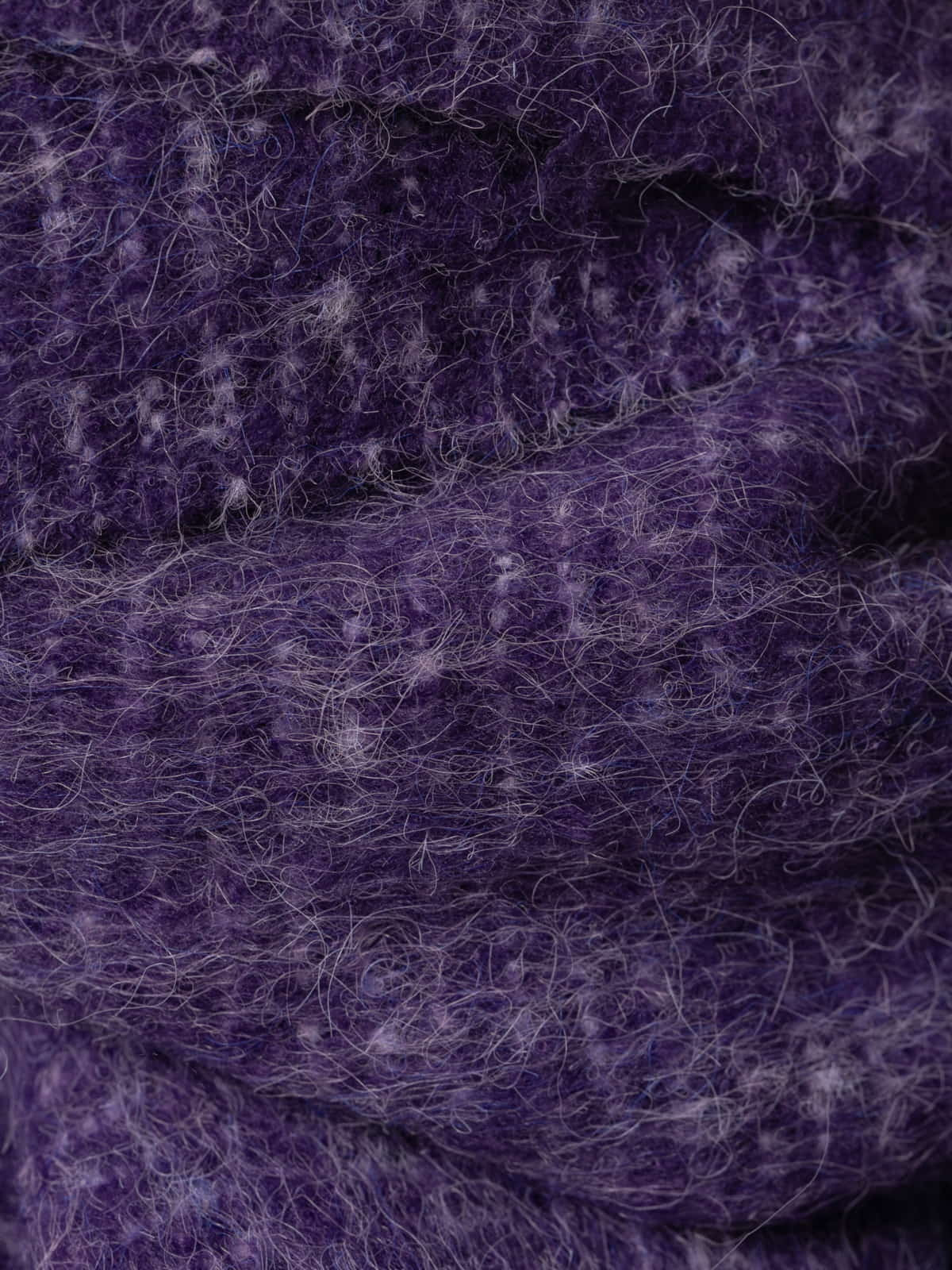 Long double-sided fringed scarf  Morado colour