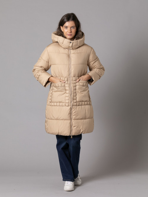 Quilted ByB design waterproof coat  Camel colour