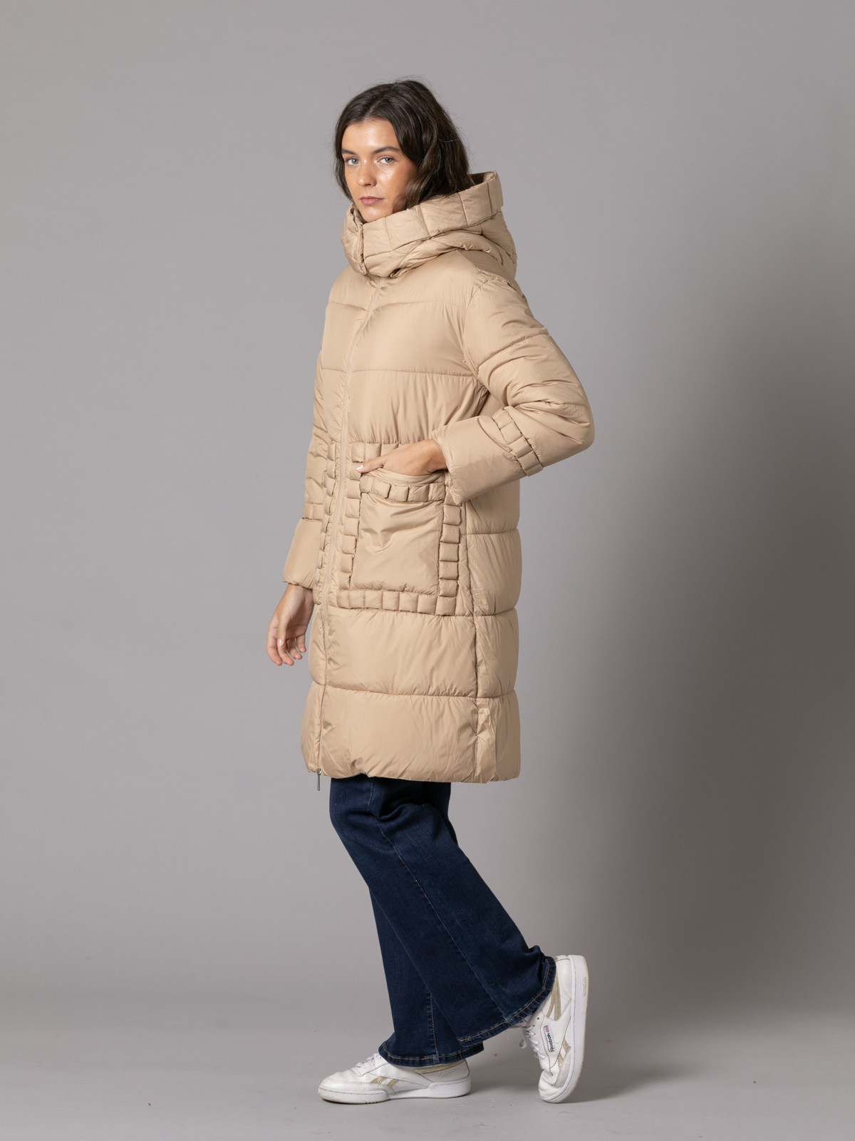 Quilted ByB design waterproof coat  Camel colour