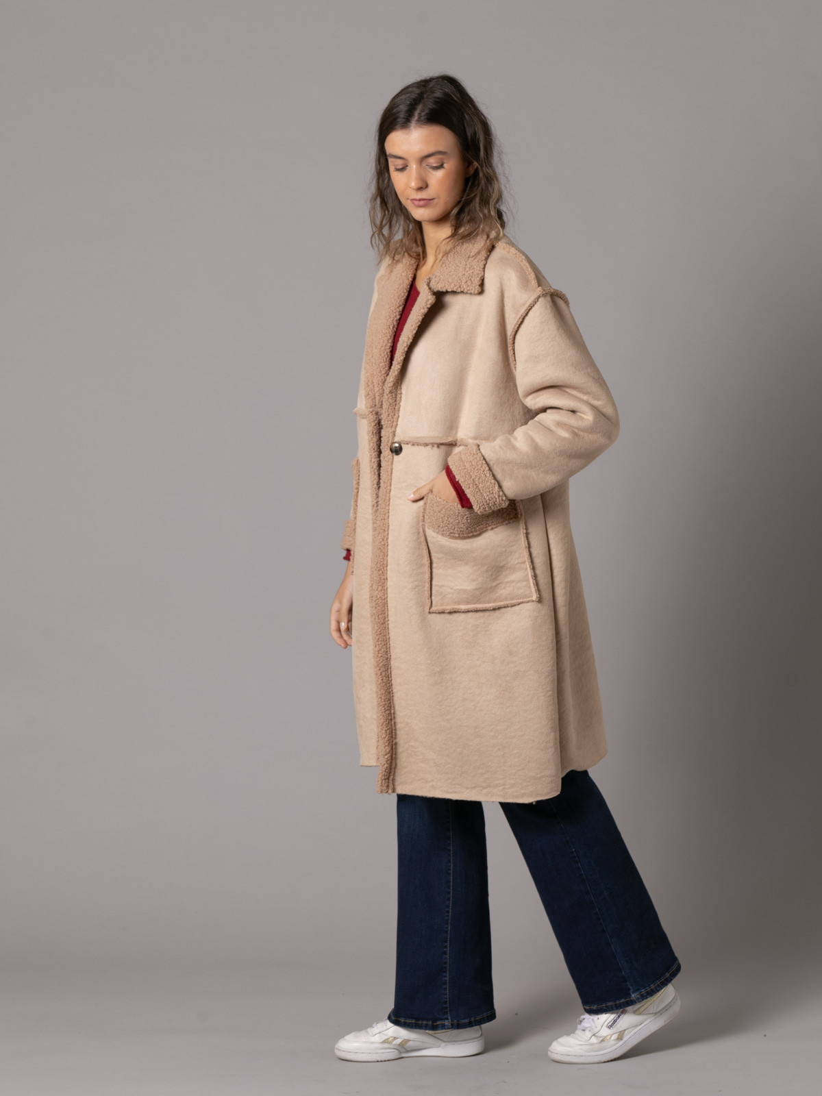 Soft double-sided jacket  Beige colour