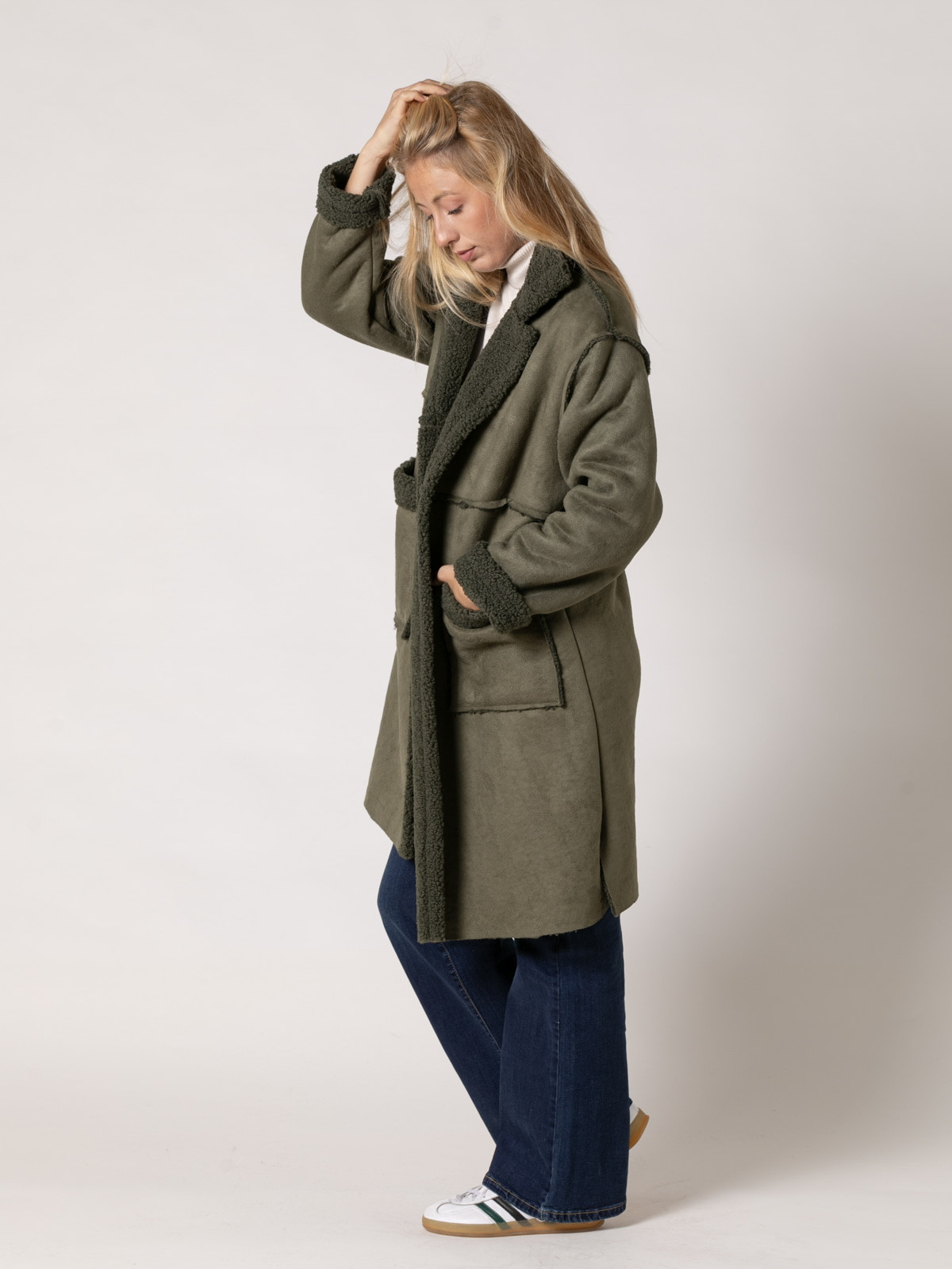 Soft double-sided jacket  Khaki colour