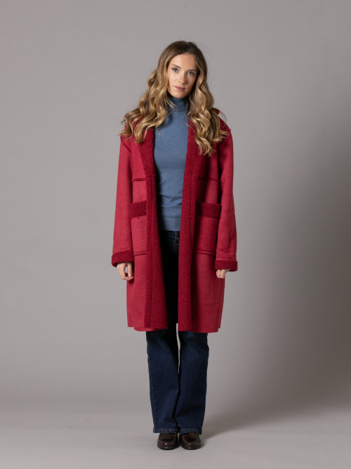 Soft double-sided jacket  Bordeaux colour