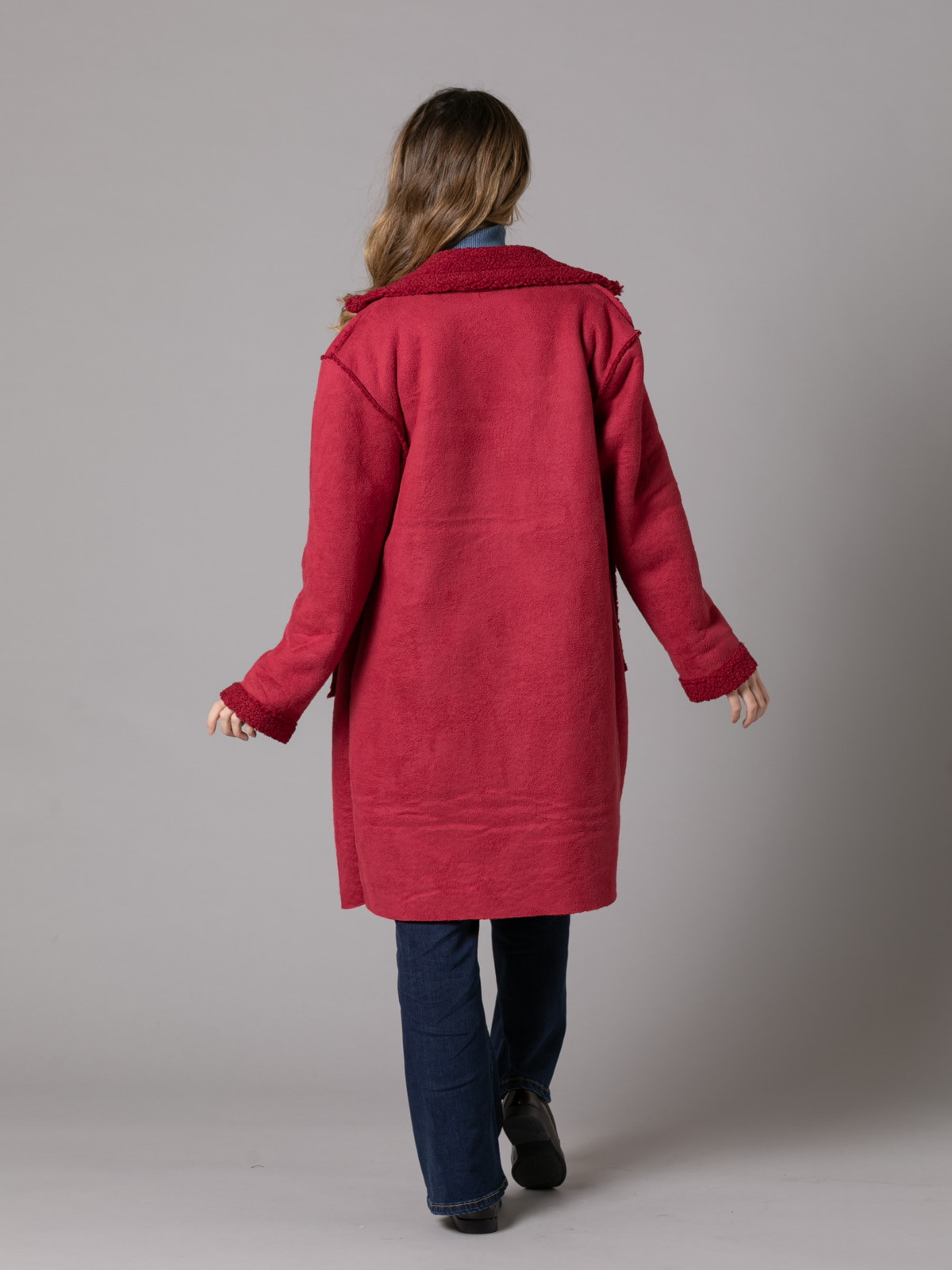 Soft double-sided jacket  Bordeaux colour