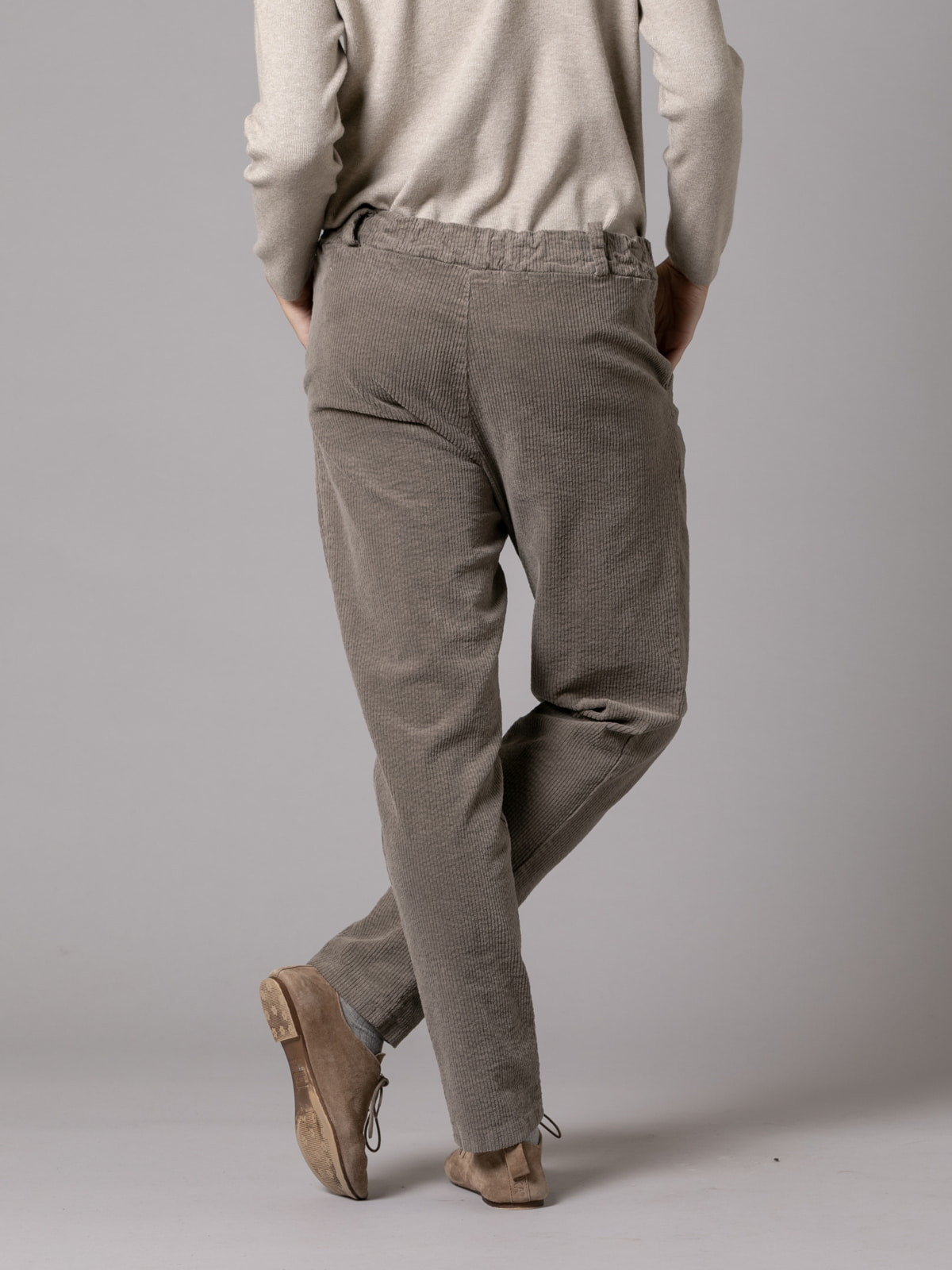 Casual design corduroy pants  Taupe colour