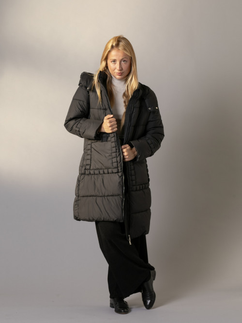 Quilted ByB design waterproof coat  Black colour