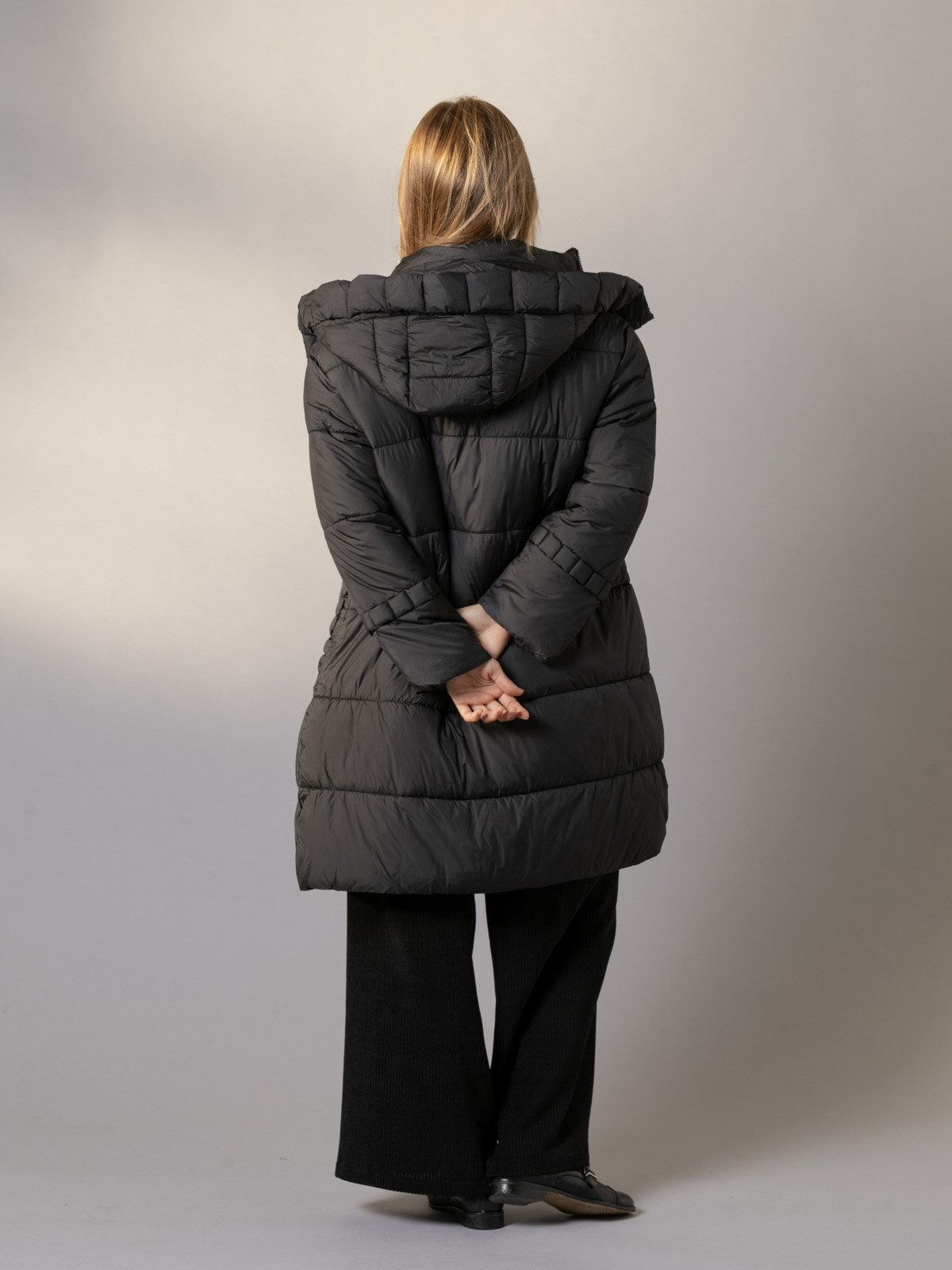 Quilted ByB design waterproof coat  Black colour