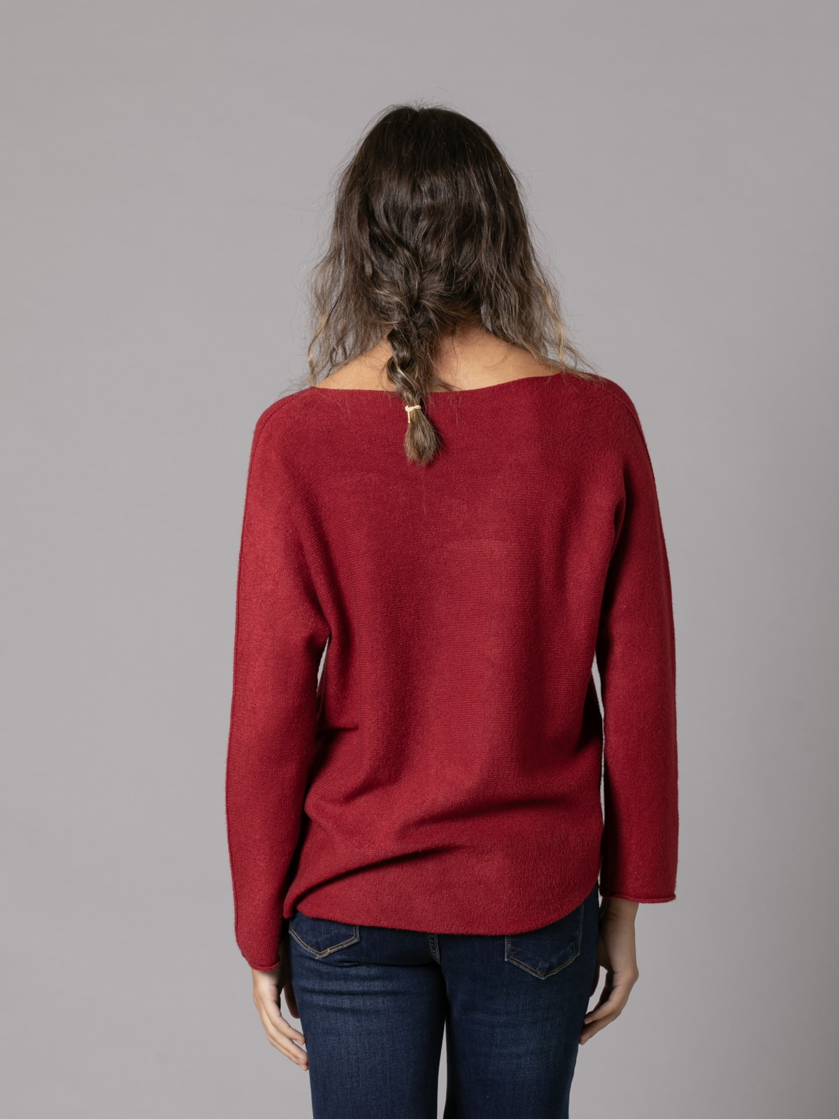 Must-have V-neck sweater  Bordeaux colour