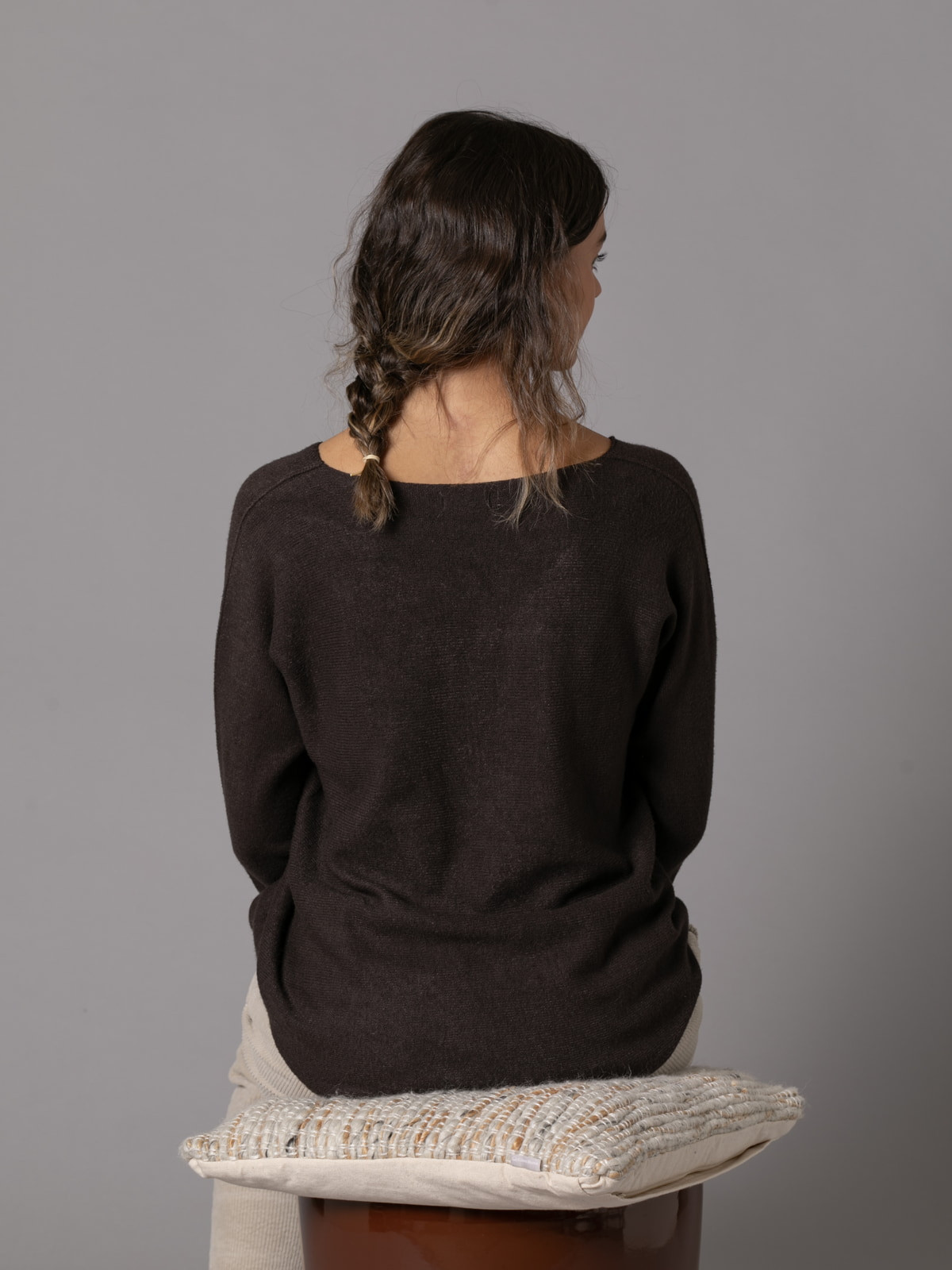 Must-have V-neck sweater  Marrón  colour