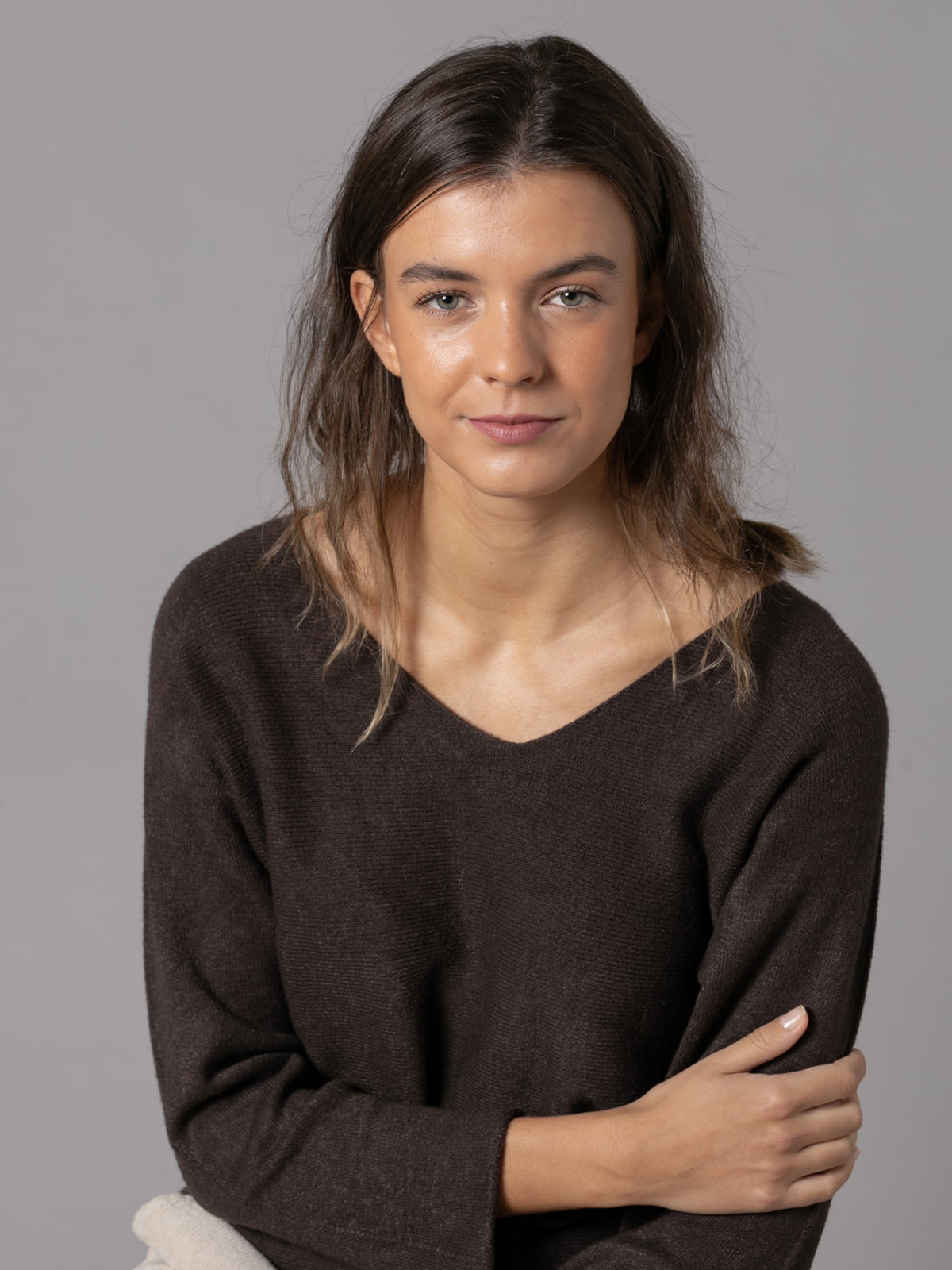 Must-have V-neck sweater  Marrón  colour