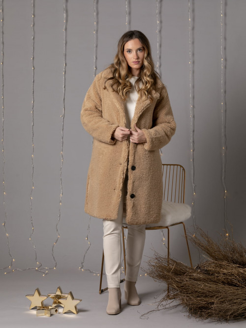 Soft padded inner teddy coat  Camel colour