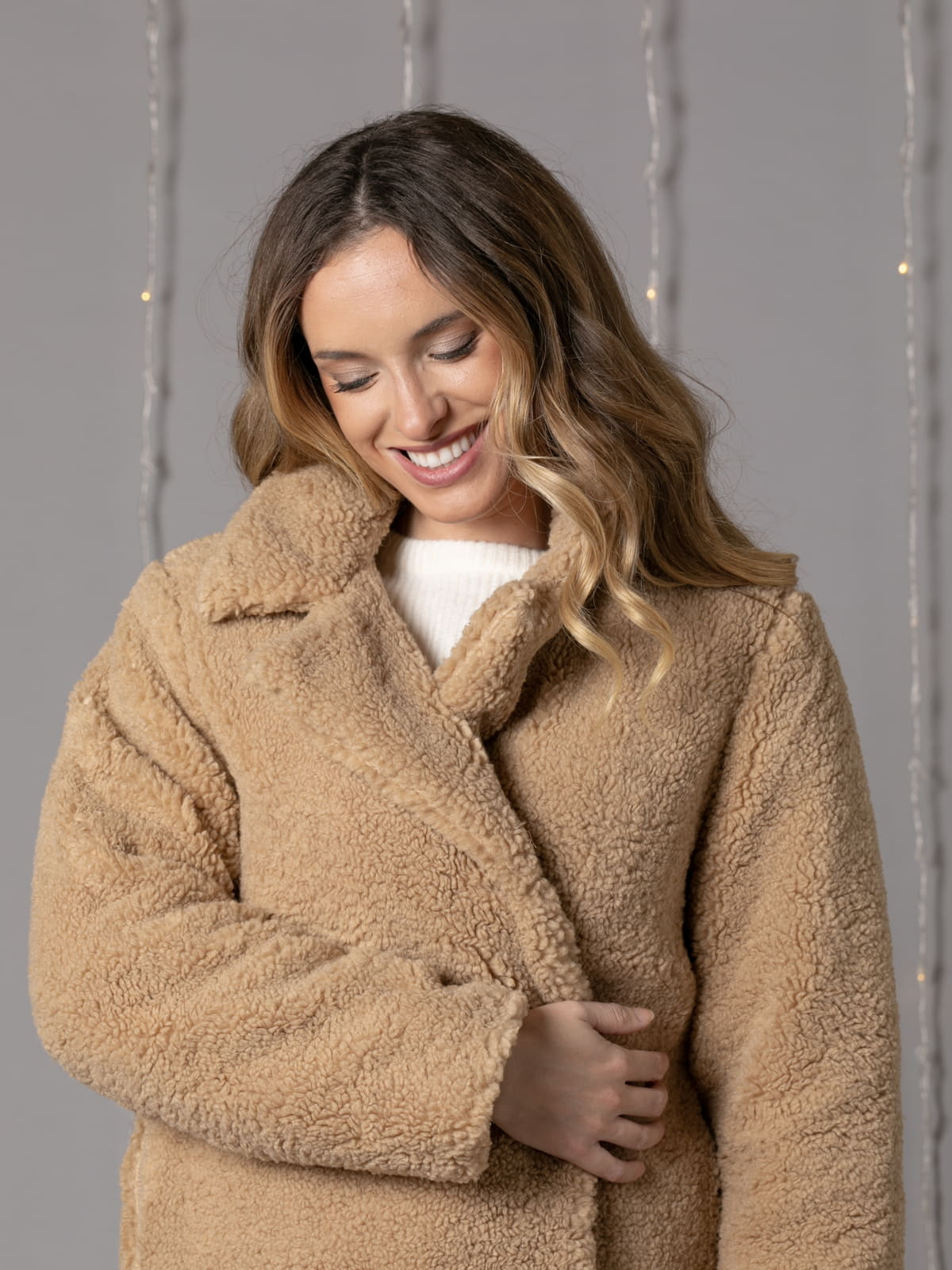 Soft padded inner teddy coat  Camel colour