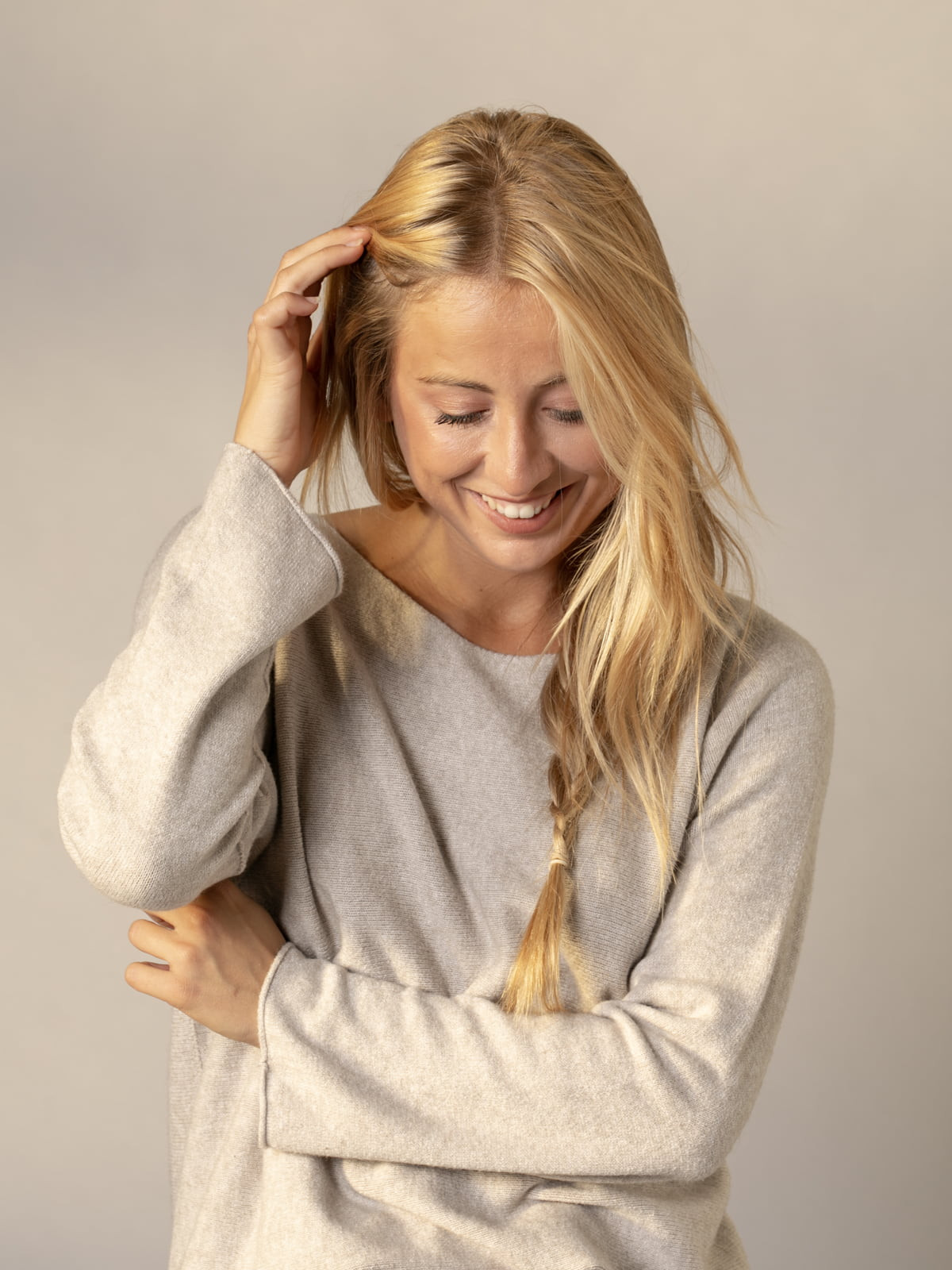 Must-have boat neck sweater  TAUPE CLARO colour