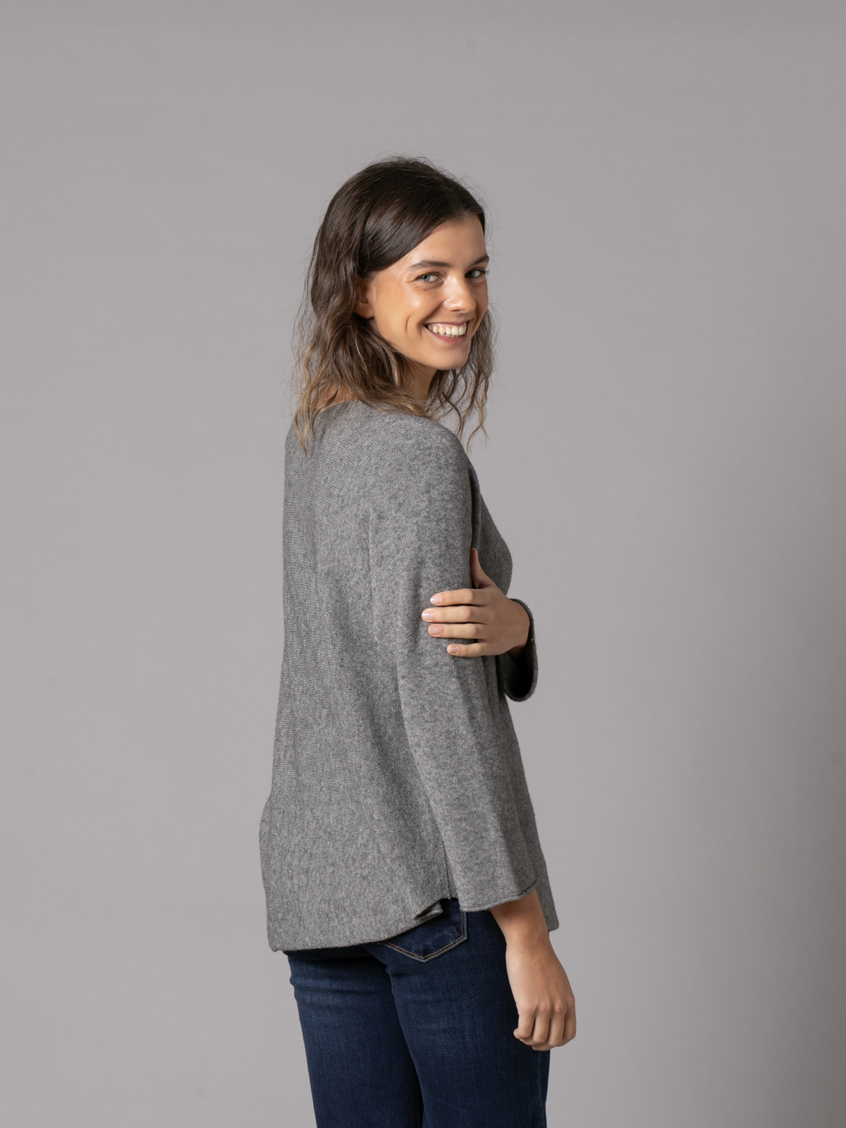 Must-have boat neck sweater  gris medio colour