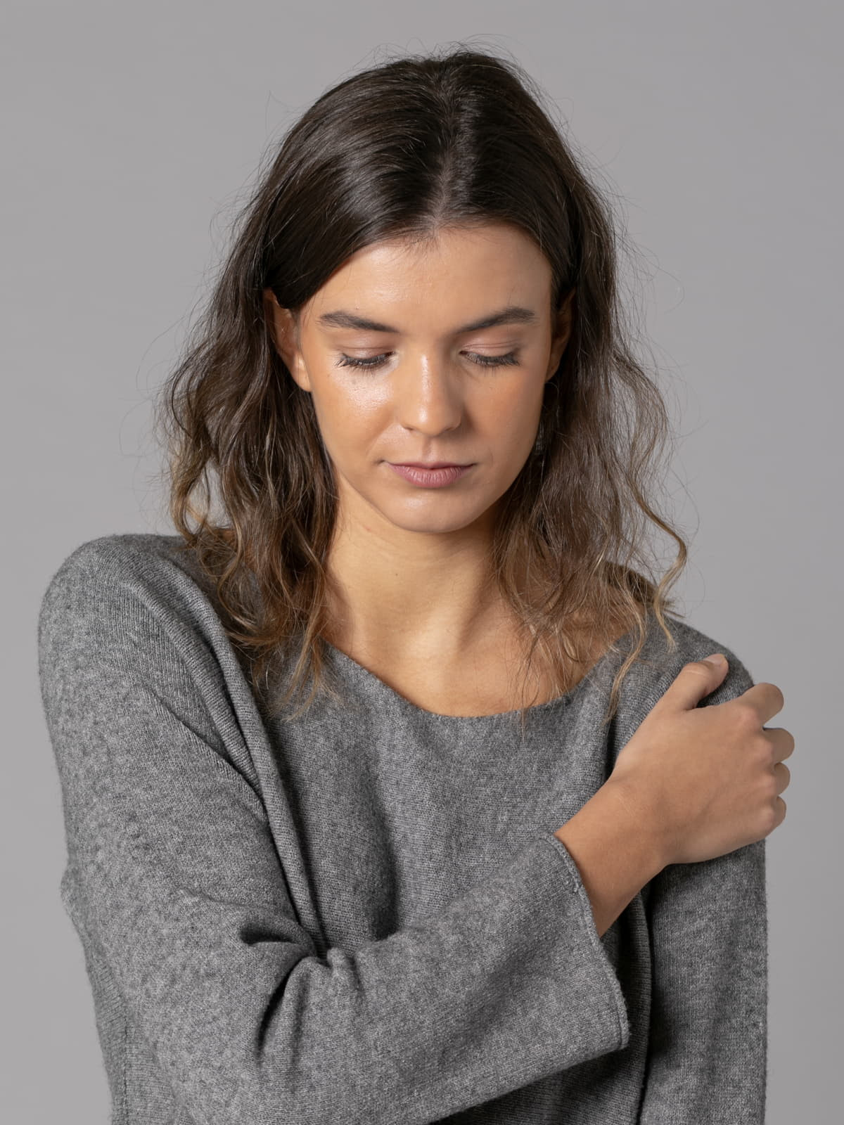 Must-have boat neck sweater  gris medio colour