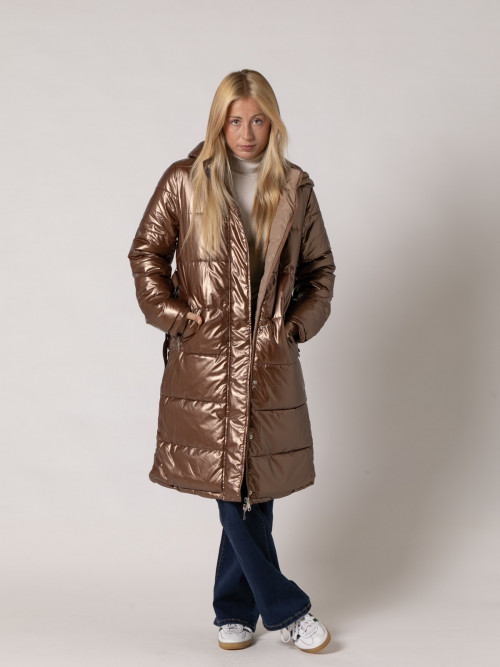 Quilted and reversible coat  Camel colour