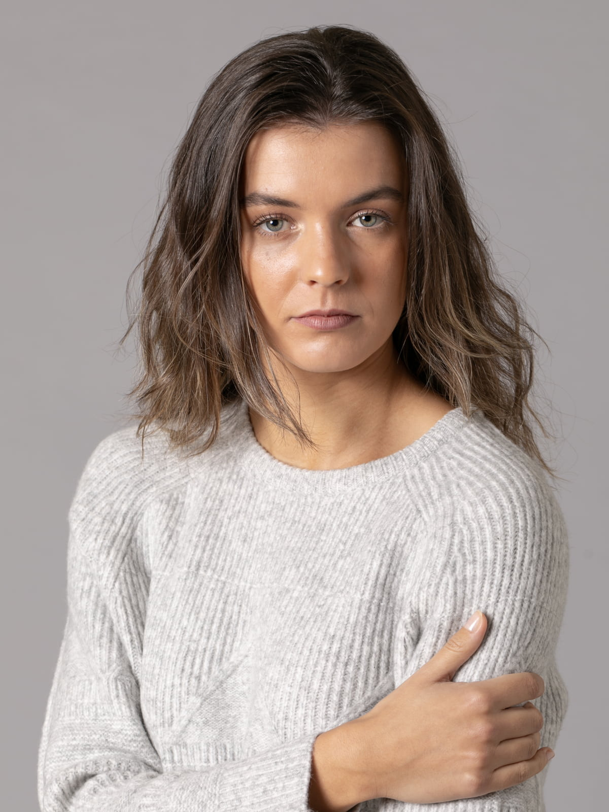 Ribbed sweater with spider drawing  Grey Lightcolour