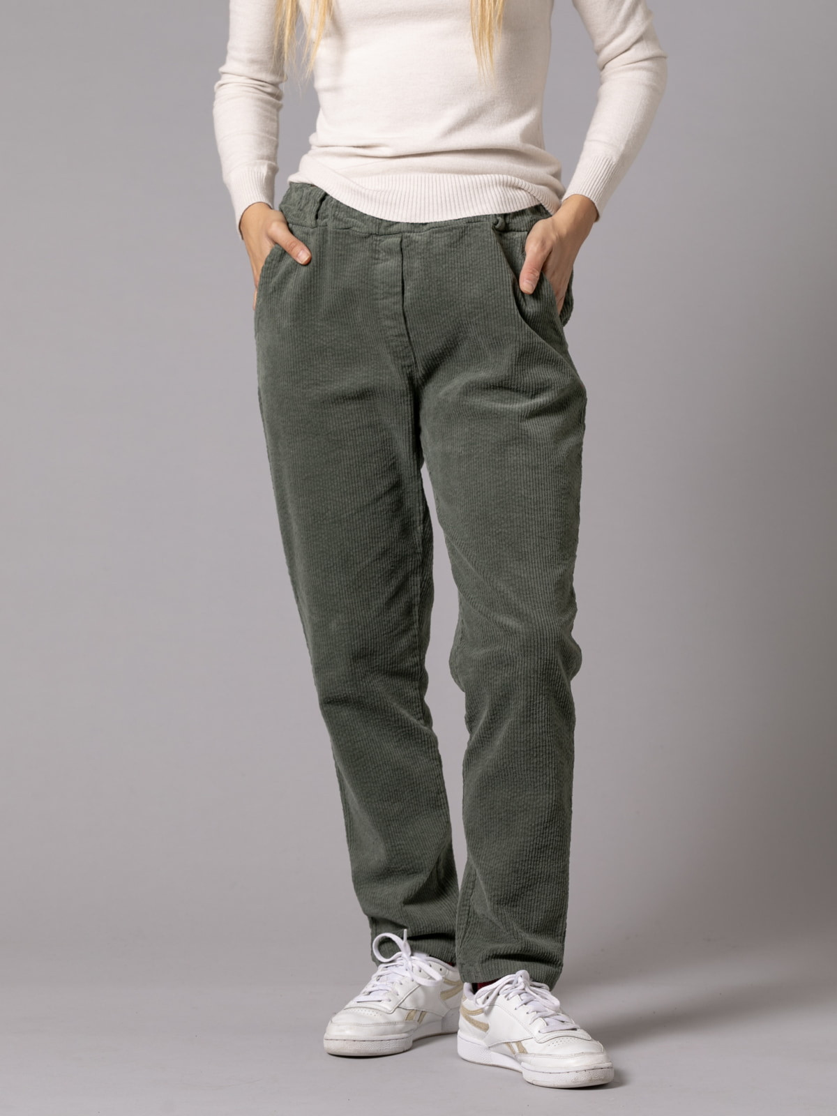 Casual design corduroy pants  Khaki colour