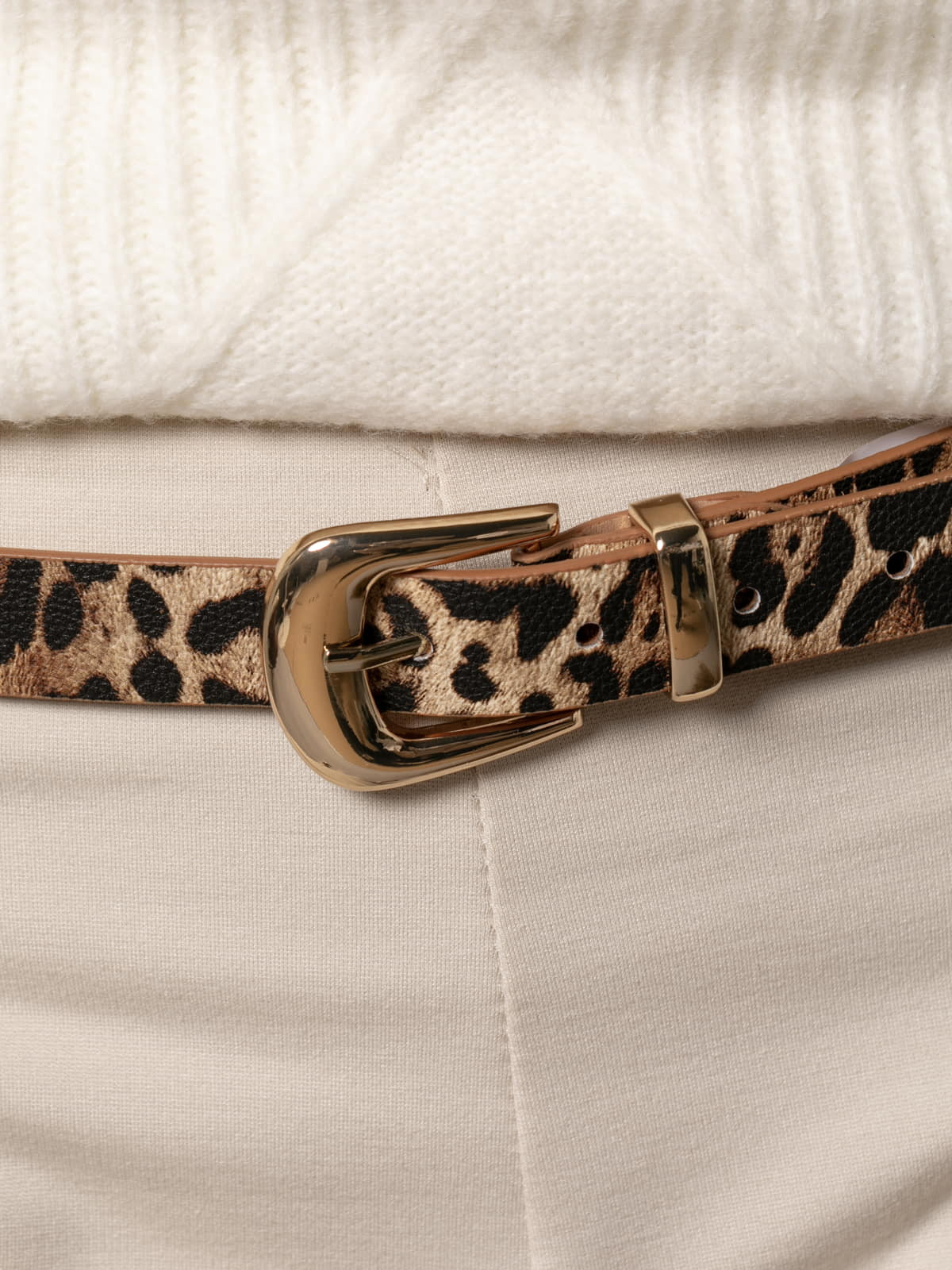 trendy elastic belt  Camel colour