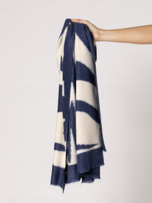 Monochrome scarf  Blue colour