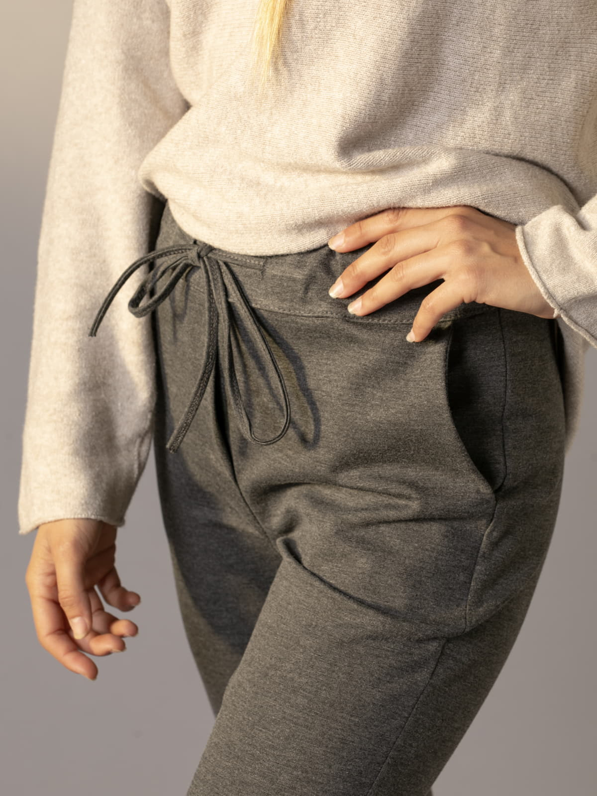 Comfy casual milano stitch pants  Grey colour