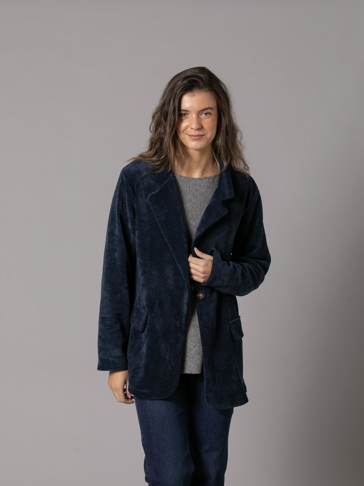 Blasier oversize comfy color Azul Marino