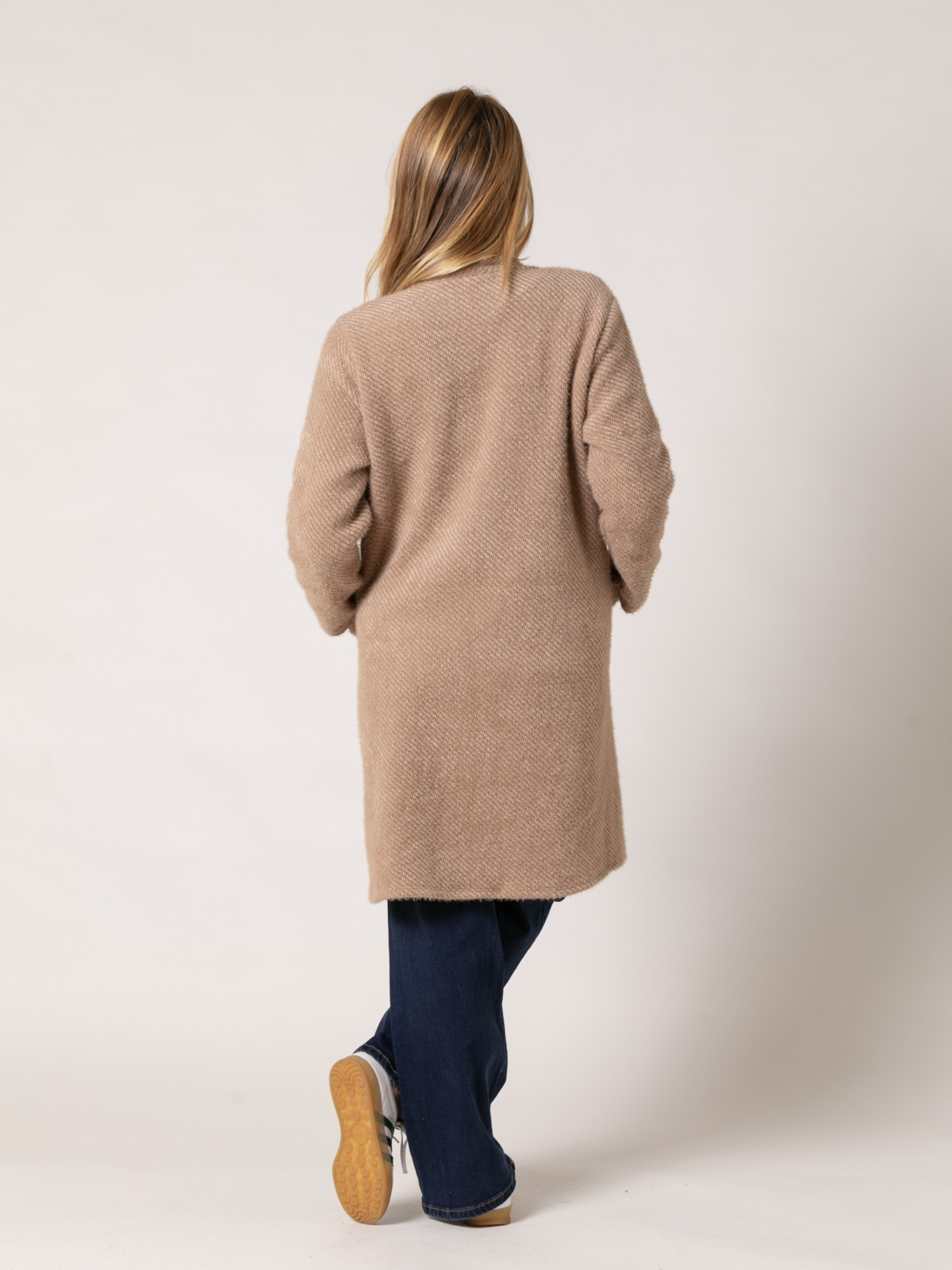 Soft knit wrap jacket  Camel colour