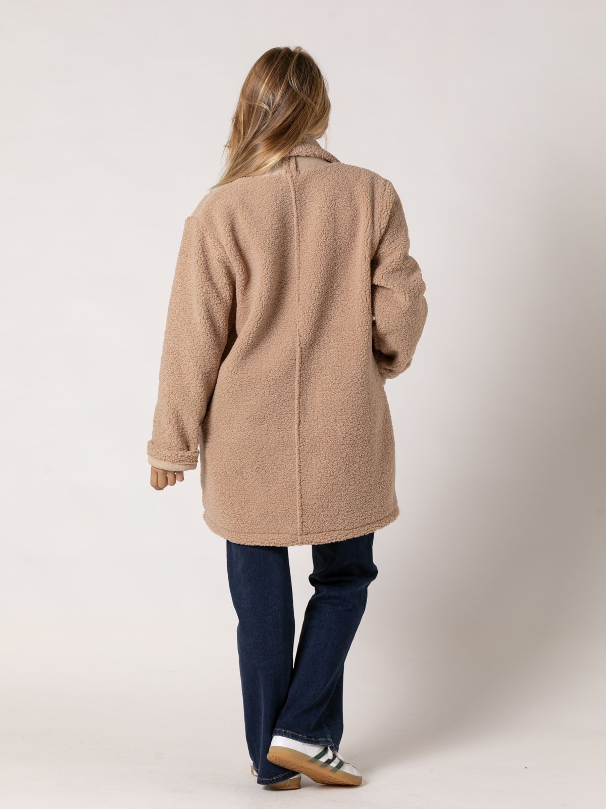 Double-sided teddy coat  Beige colour