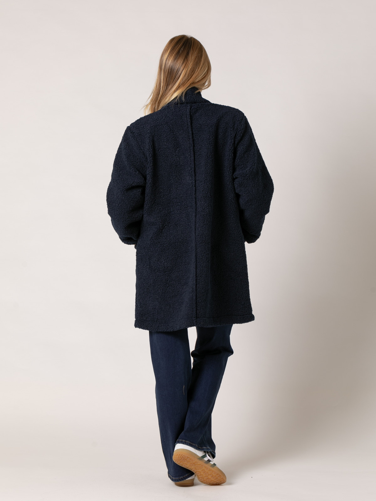 Double-sided teddy coat  Blue Navy colour